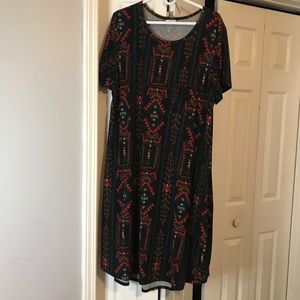 3XL Plus Size Jersey High Low Dress